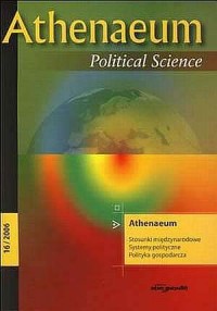 Athenaeum Political Science. Półrocznik - okładka książki