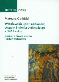 Wrocławskie spisy zastawów, długów - okładka książki