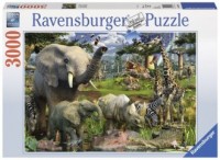 Afrykańskie zwierzęta (puzzle 3000-elem.) - zdjęcie zabawki, gry