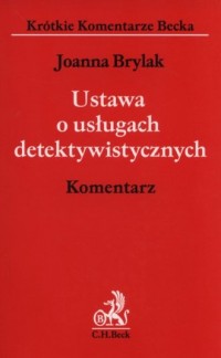 Ustawa o usługach detektywistycznych. - okładka książki