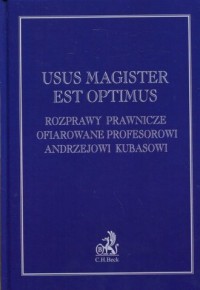 Usus Magister Est Optimus. Rozprawy - okładka książki