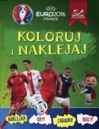EURO 2016. Koloruj i naklejaj - okładka książki