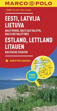 Estonia, Łotwa, Litwa mapa - okładka książki
