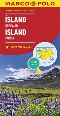 Islandia mapa. Island zoom system - okładka książki