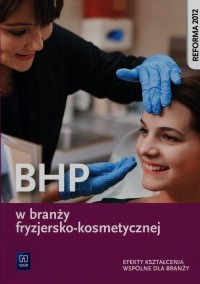 BHP w branży fryzjersko-kosmetycznej. - okładka podręcznika