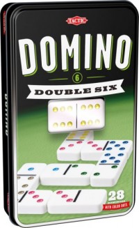 Domino klasyczne szóstkowe (w puszce - zdjęcie zabawki, gry