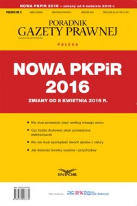 Nowa PKPIR 2016. Podatki 8/2016 - okładka książki