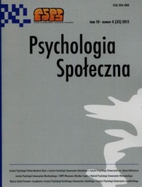 Psychologia społeczna nr 4/2015. - okładka książki