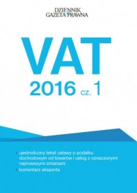 VAT 2016 cz. 1 - okładka książki