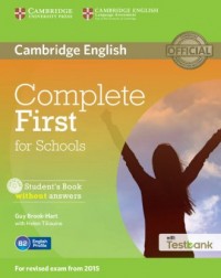 Complete First for Schools. Students - okładka podręcznika