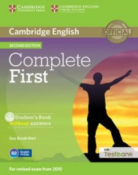 Complete First. Students Book without - okładka podręcznika