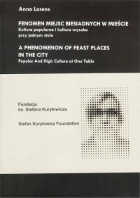 Fenomen miejsc biesiadnych w mieście - okładka książki