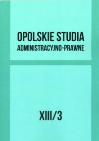 Opolskie Studia Administracyjno-Prawne - okładka książki