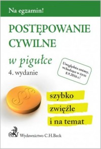 okładka książki - Postępowanie cywilne w pigułce - Wydawnictwo C H Beck