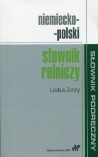 Niemiecko-polski słownik rolniczy - okładka książki