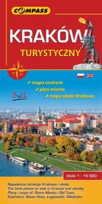 Kraków turystyczny (skala 1:15 - okładka książki
