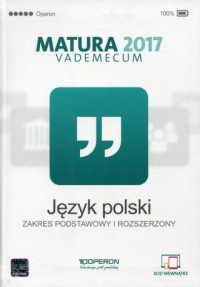 Matura 2017. Vademecum. Język polski. - okładka podręcznika