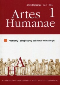 Artes Humanae 1/2016. Problemy - okładka książki