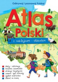 Atlas Polski z naklejkami i plakatem - okładka książki