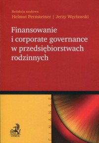 Finansowanie i corporate governance - okładka książki