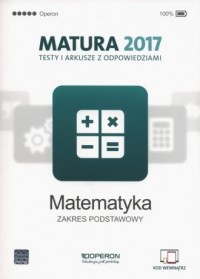 Matematyka. Matura 2017. Testy - okładka podręcznika