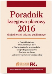 Poradnik księgowo-płacowy 2016 - okładka książki