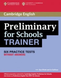 Preliminary for Schools Trainer. - okładka podręcznika