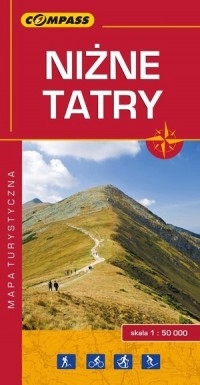 Niżne Tatry mapa turystyczna (skala - okładka książki