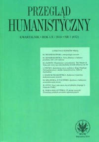 Przegląd Humanistyczny 1/2016 - okładka książki