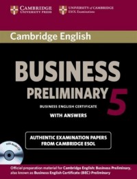 Cambridge English. Business 5 Preliminary - okładka podręcznika