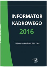 Informator kadrowego 2016 - okładka książki