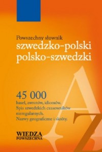 Powszechny słownik szwedzko-polski, - okładka podręcznika