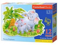 Słonie (puzzle maxi 12-elem.) - zdjęcie zabawki, gry
