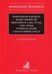 Prawnokarna reakcja wobec sprawców - okładka książki