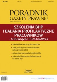 Szkolenia BHP i badania profilaktyczne - okładka książki