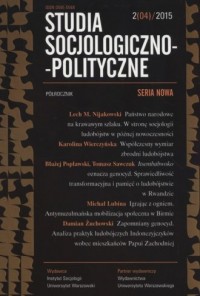 Studia Socjologiczno-polityczne - okładka książki