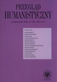 Przegląd Humanistyczny 2/2016 - okładka książki