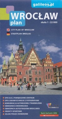 Wrocław plan miasta (skala 1:22 - okładka książki