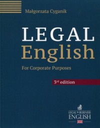 Legal English. For Corporate Purposes - okładka książki