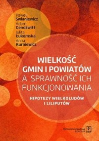 Wielkość gmin i powiatów a sprawność - okładka książki