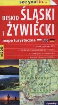 Beskid Śląski i Żywiecki mapa turystyczna - okładka książki