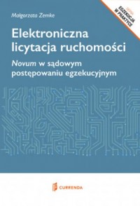 Elektroniczna licytacja ruchomości..Novum - okładka książki