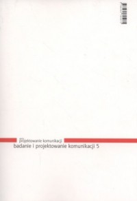 Badanie i projektowanie komunikacji - okładka książki