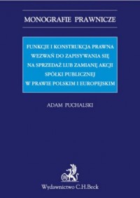 Funkcje i konstrukcja prawna wezwań - okładka książki