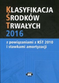 Klasyfikacja środków trwałych 2016 - okładka książki
