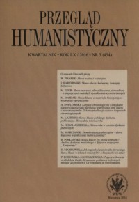 Przegląd Humanistyczny 3/2016 - okładka książki