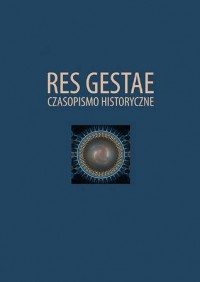 Res Gestae. Czasopismo Historyczne - okładka książki