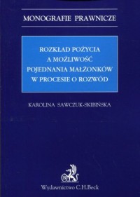 Rozkład pożycia a możliwość pojednania - okładka książki