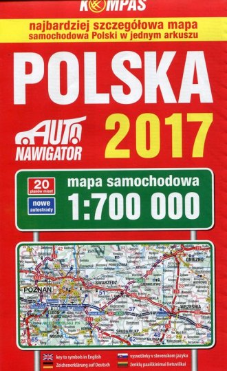 Polska 2017 Mapa samochodowa 1:700 - okładka książki