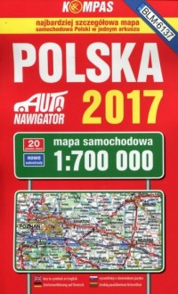 Polska 2017 Mapa samochodowa 1:700 - okładka książki
